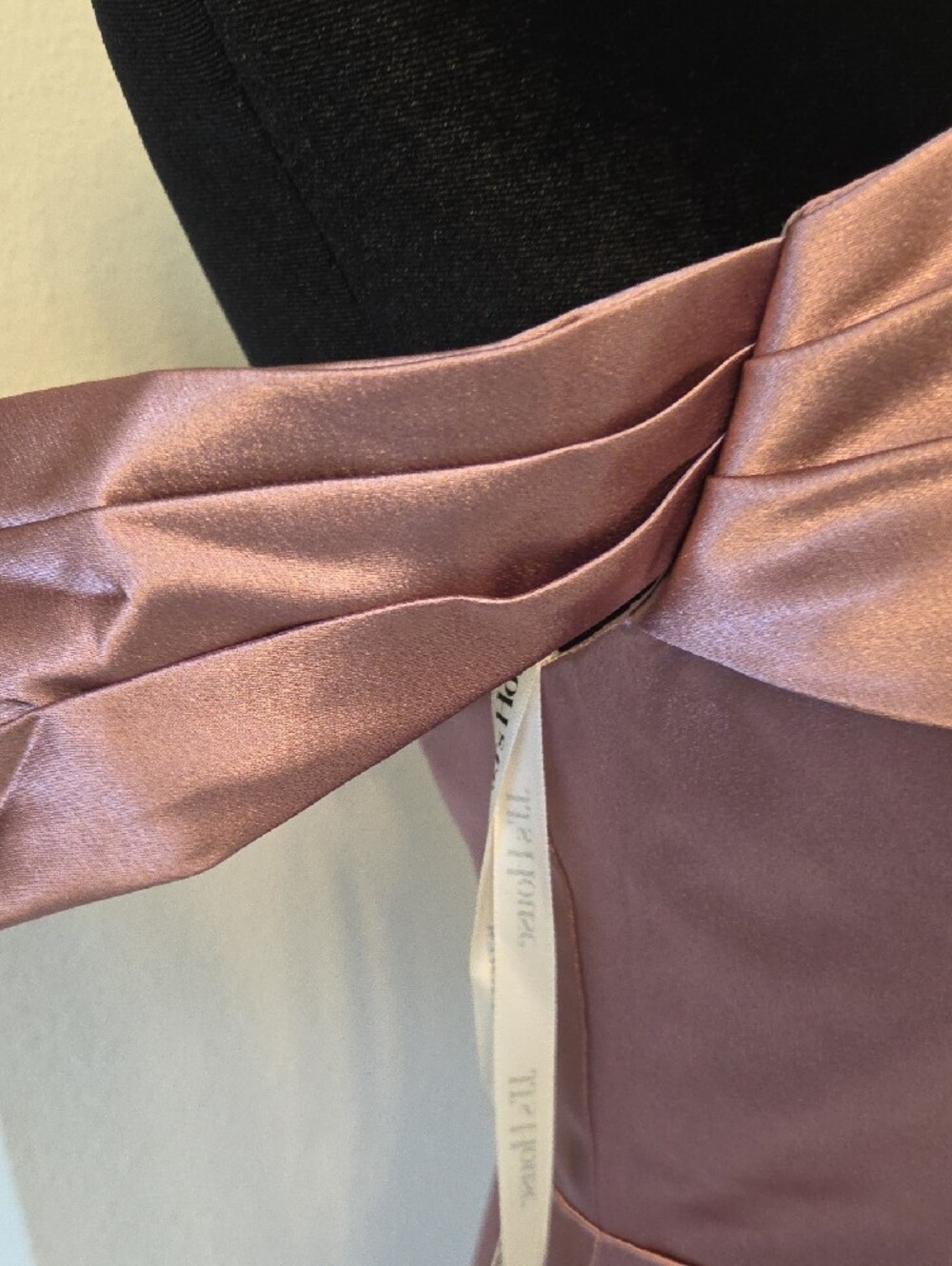 JJs House One-Shoulder Mauve Pink Satin Evening Gown. 0375 - Picture 5 of 11